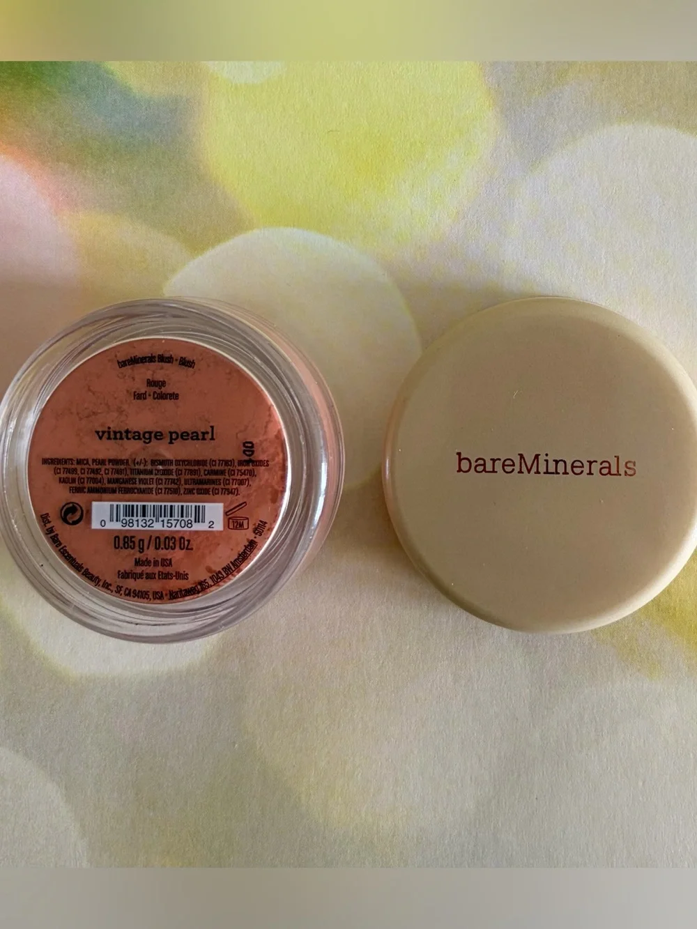 bareMinerals Vintage Pearl Blush - .85g Peach-toned Loose Mineral Blush